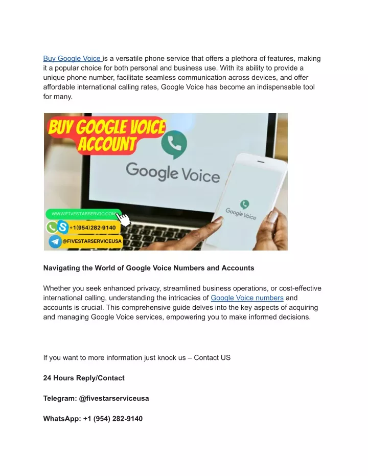 buy google voice is a versatile phone service