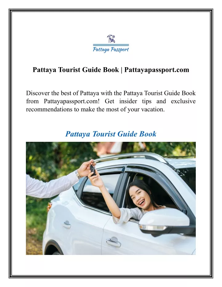 pattaya tourist guide book pattayapassport com