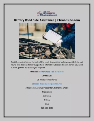 Battery Road Side Assistance  Cbroadside