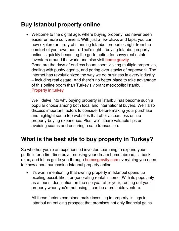 buy istanbul property online