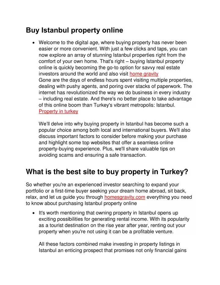 buy istanbul property online