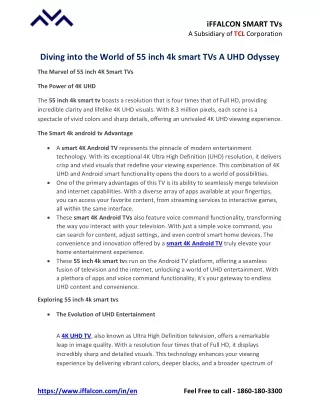 iffalcon smart tvs a subsidiary of tcl corporation