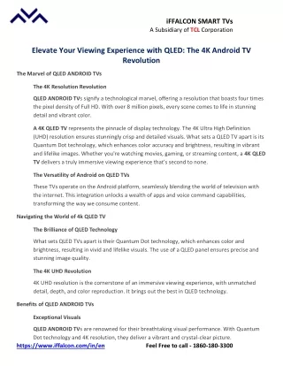 iffalcon smart tvs a subsidiary of tcl corporation