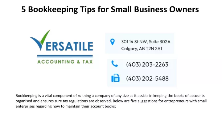 5 bookkeeping tips for small business owners