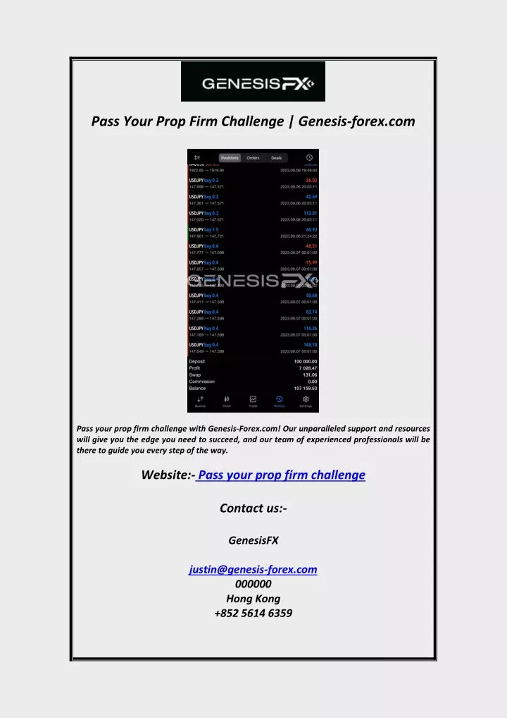 pass your prop firm challenge genesis forex com