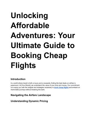 Book cheap flights