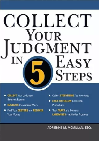 get [PDF] ⭐DOWNLOAD⭐ Collect Your Judgment in 5 Easy Steps