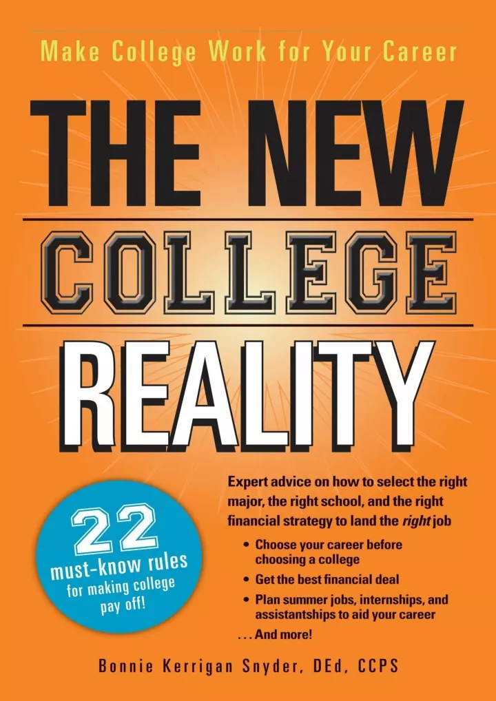 download book pdf the new college reality make