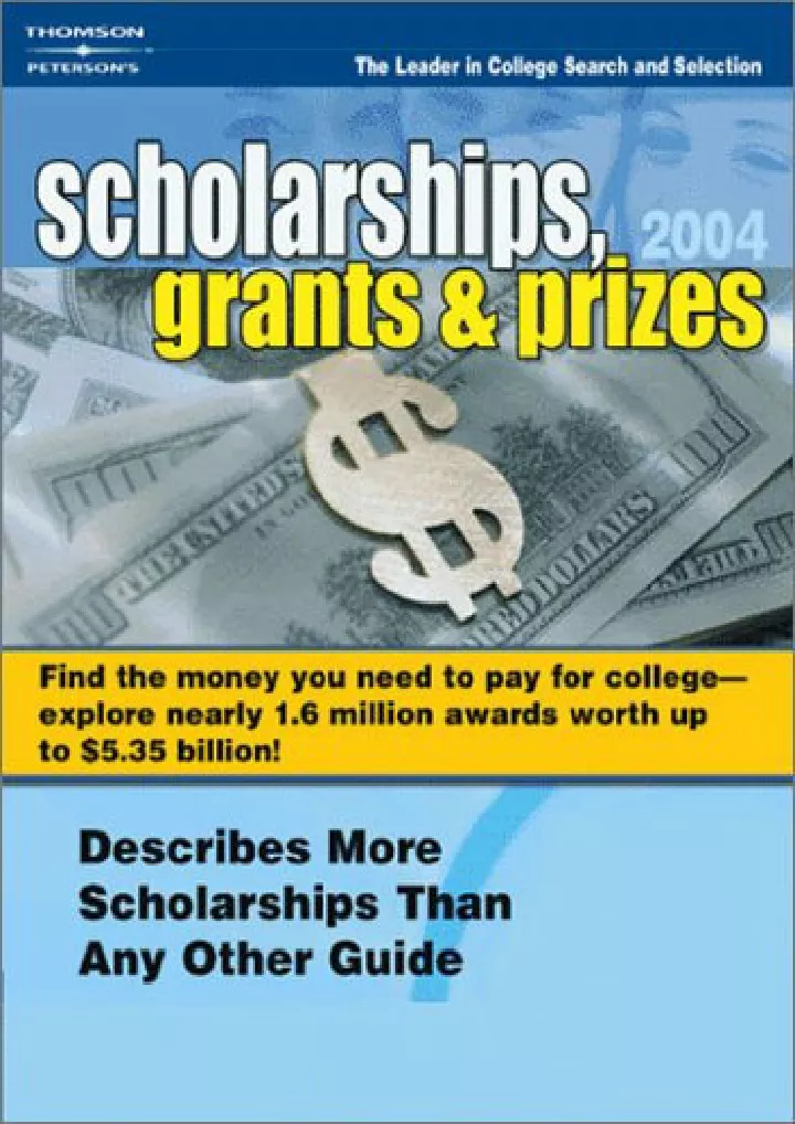 PPT - [PDF] ⭐DOWNLOAD⭐ Scholarships, Grants & Prizes, 2004 PowerPoint