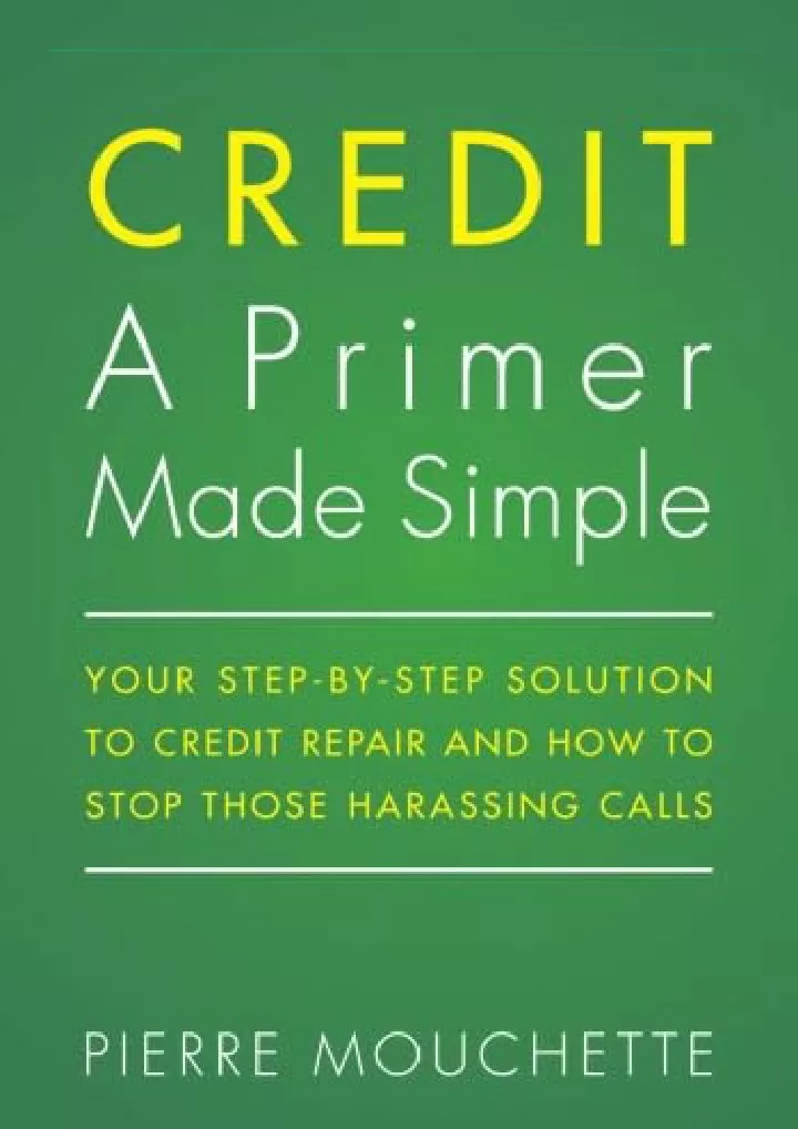 pdf read online credit a primer made simple your