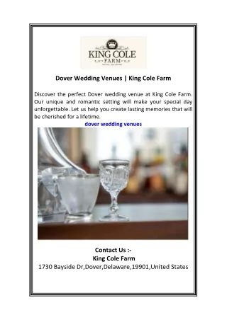 Dover Wedding Venues   King Cole Farm