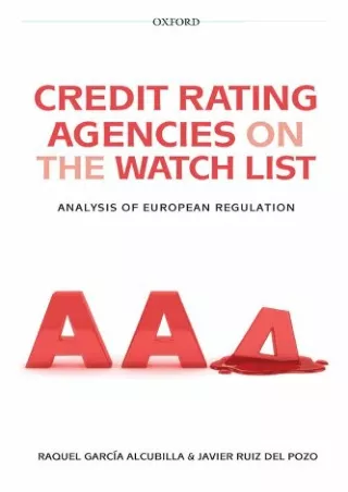 read pdf credit rating agencies on the watch list