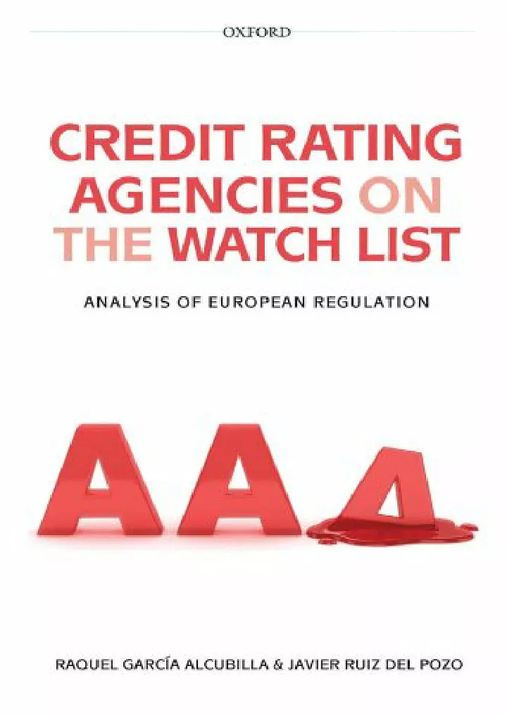 read pdf credit rating agencies on the watch list