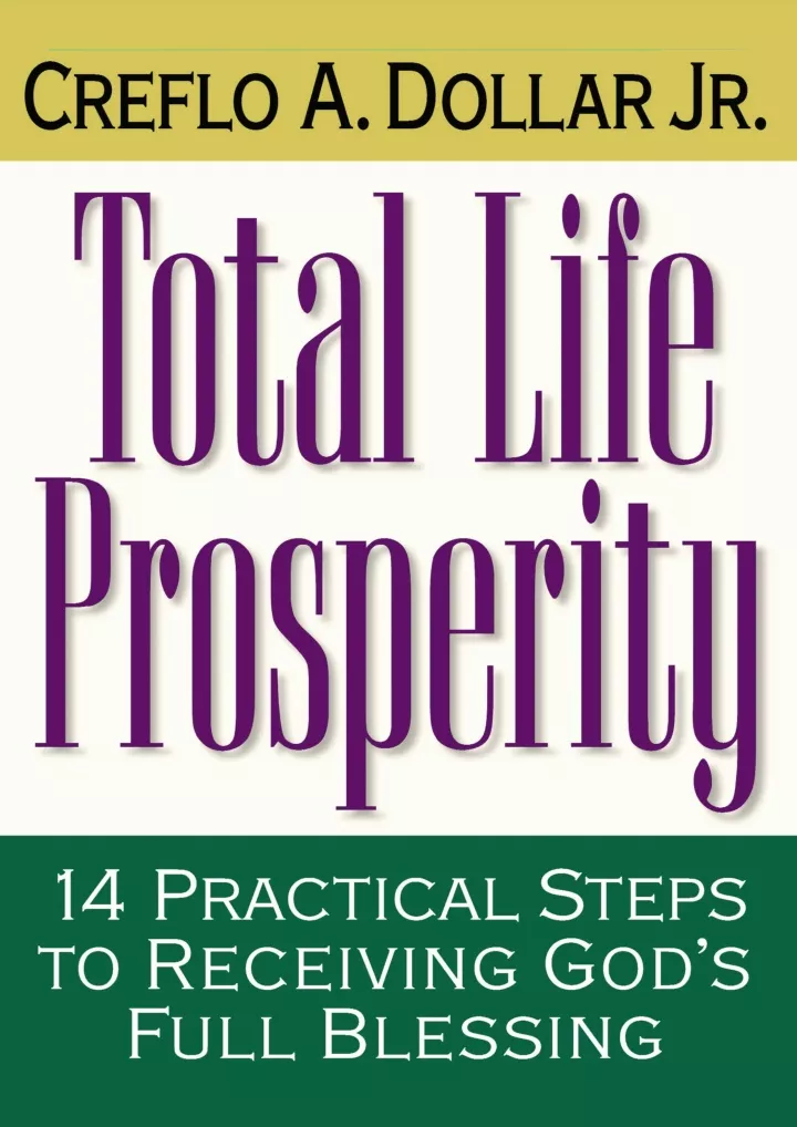 pdf read download total life prosperity