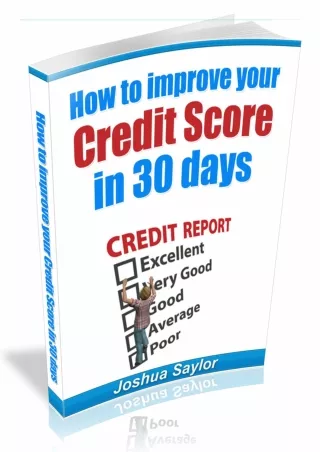 PDF/✔Read❤/⭐DOWNLOAD⭐  How to Improve Your Credit Score in 30 days: credit repai