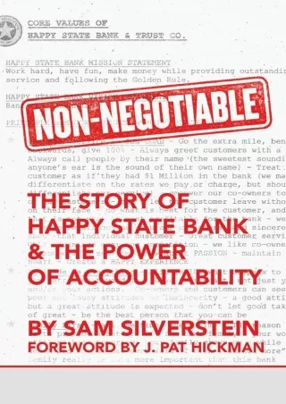 ❤️PDF⚡️ Non-Negotiable: The Story of Happy State Bank & The Power of Accountability (No More Excuses Series)