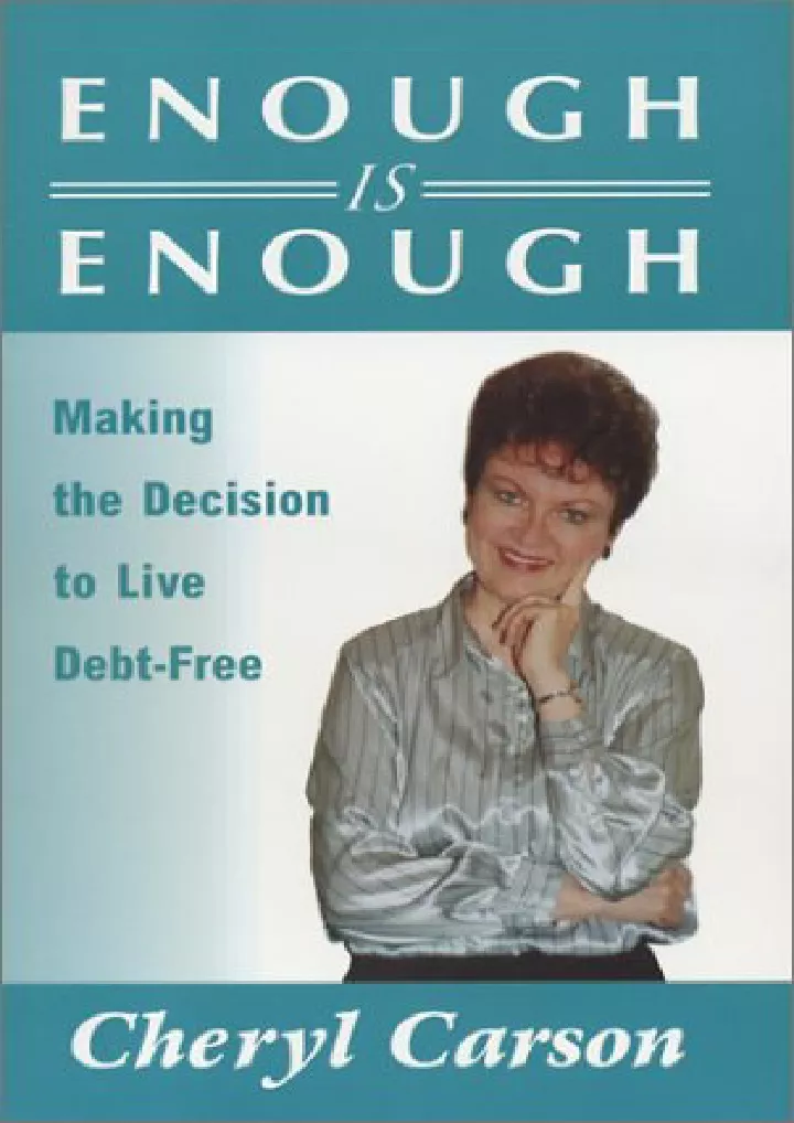 pdf read enough is enough making the decision