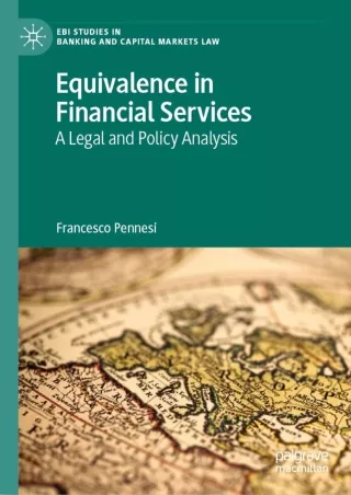 ⭐DOWNLOAD⭐ Book [PDF]  Equivalence in Financial Services: A Legal and Policy Ana