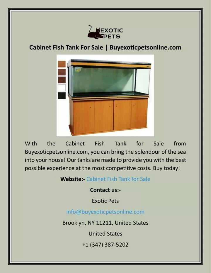 cabinet fish tank for sale buyexoticpetsonline com