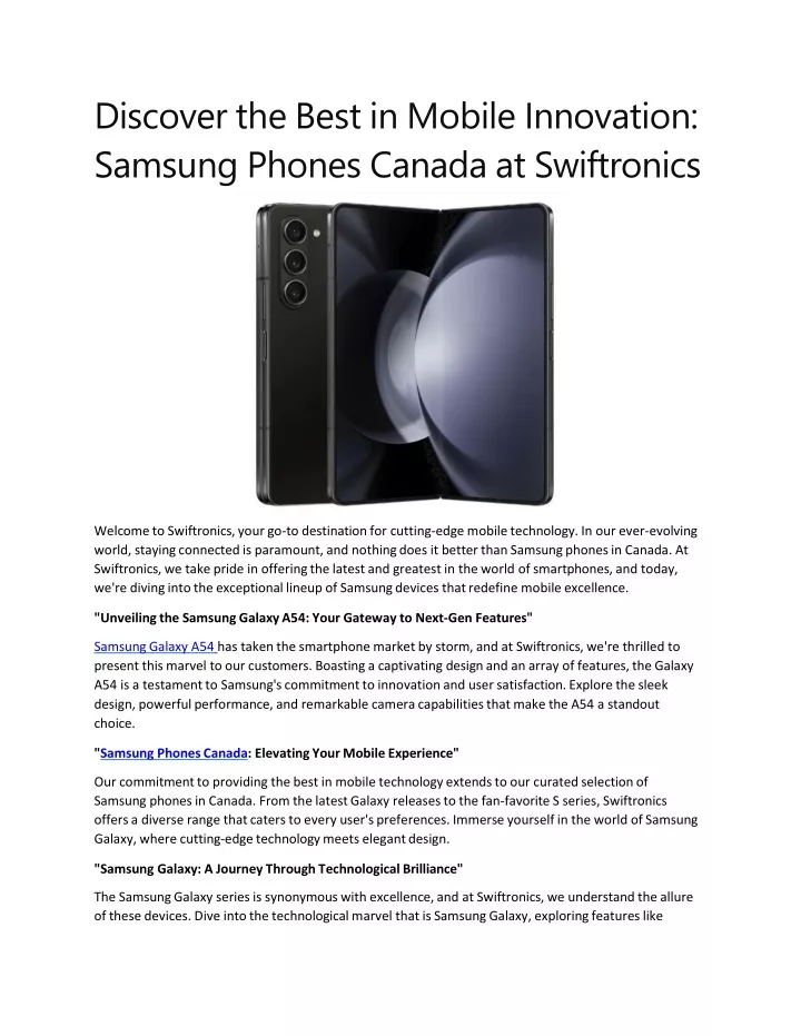 discover the best in mobile innovation samsung phones canada at swiftronics