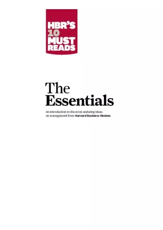 free read (✔️pdf❤️) HBRS 10 Must Reads The Essentials full