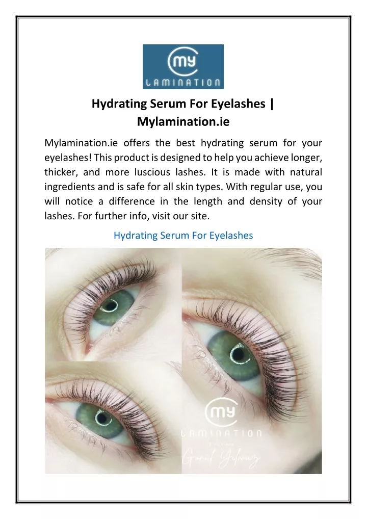 hydrating serum for eyelashes mylamination ie