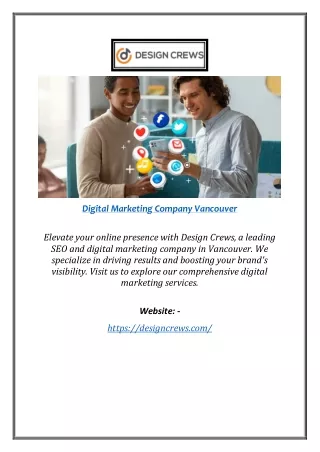 Digital Marketing Company Vancouver | Designcrews.com