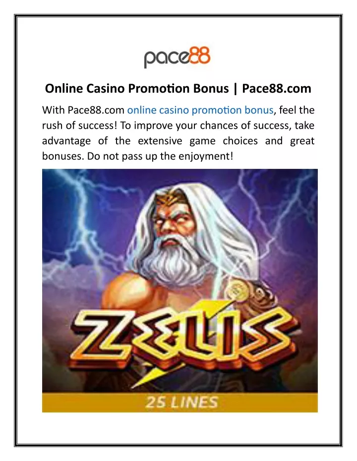 online casino promotion bonus pace88 com