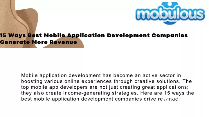 15 ways best mobile application development