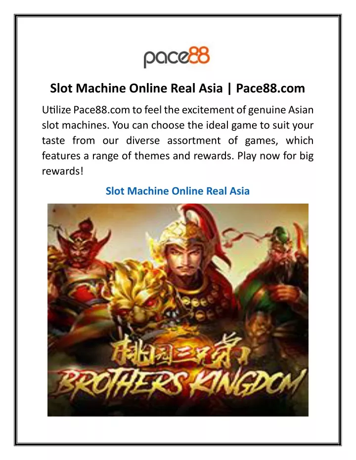 slot machine online real asia pace88 com