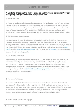 electro fab insights