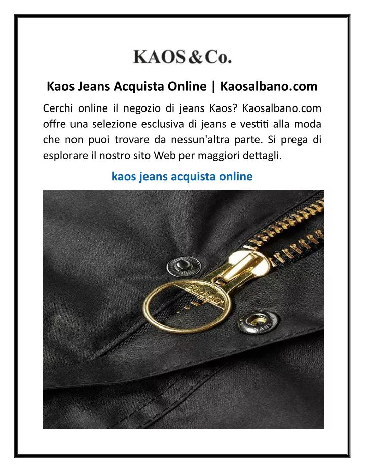 kaos jeans acquista online kaosalbano com