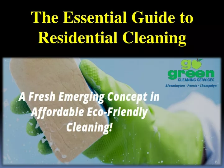 the essential guide to residential cleaning