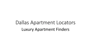 Dallas Apartment Locators