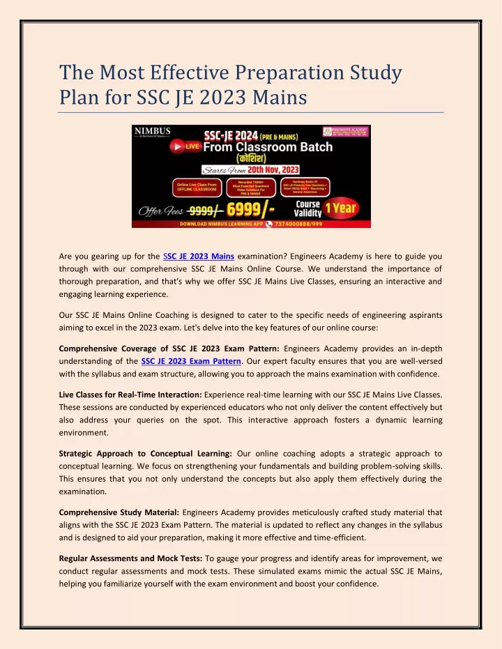 the most effective preparation study plan