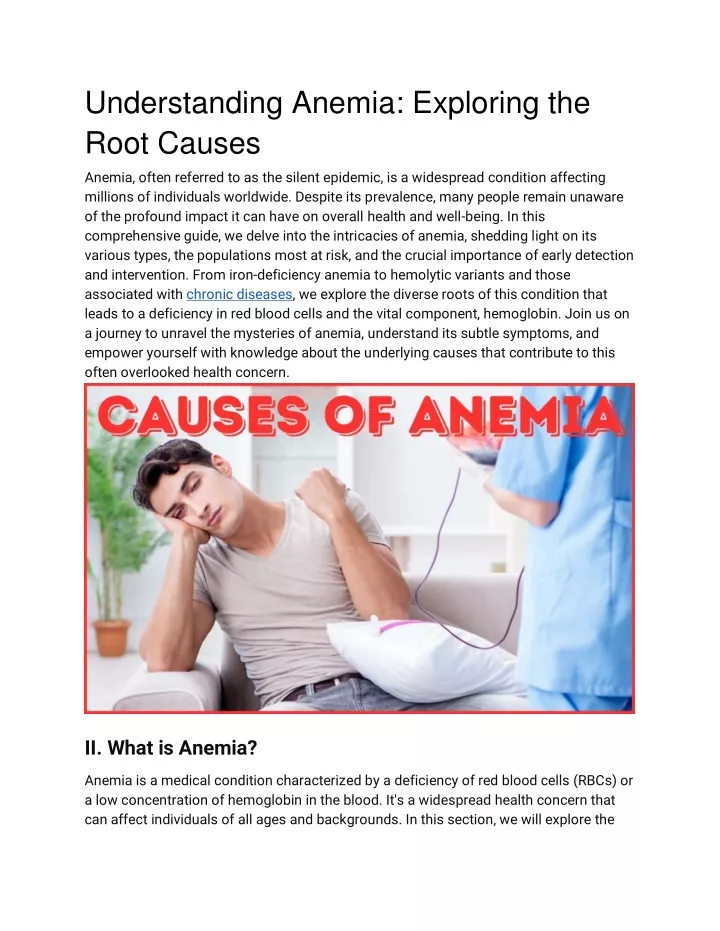 understanding anemia exploring the root causes