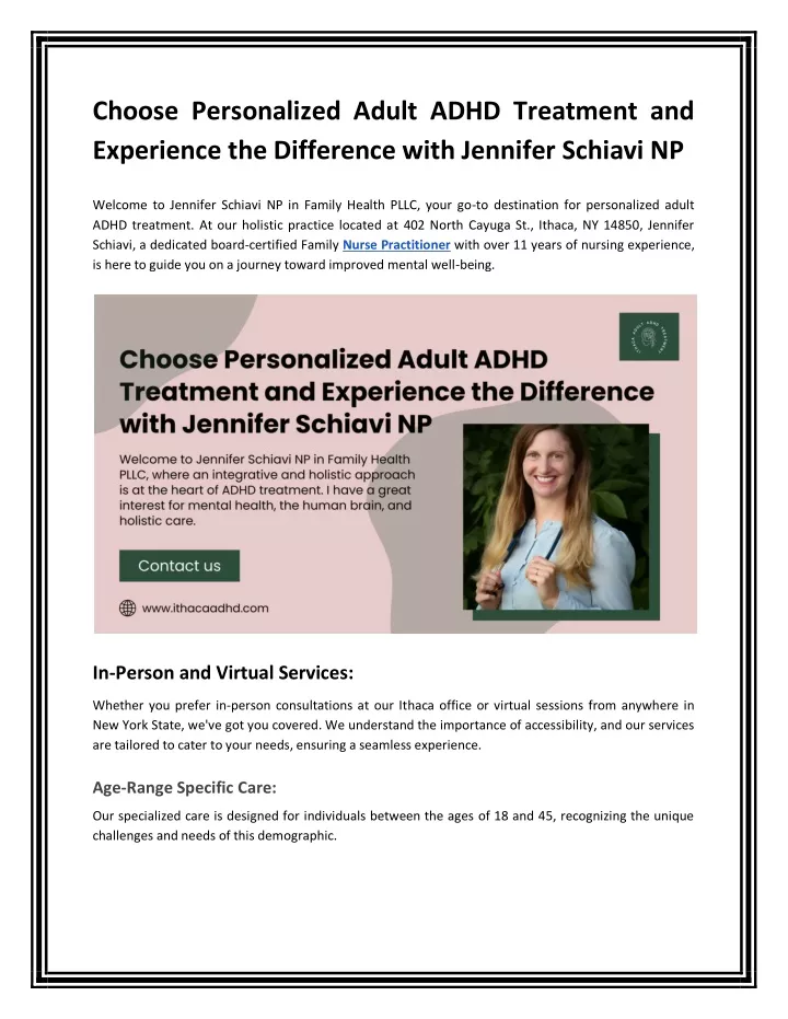 choose personalized adult adhd treatment