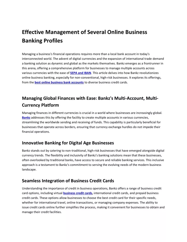 effective management of several online business