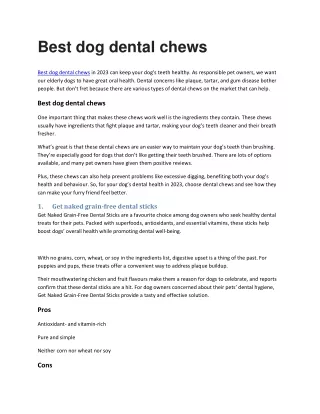 Best dog dental chews