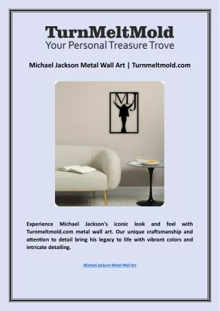 Michael Jackson Metal Wall Art | Turnmeltmold.com