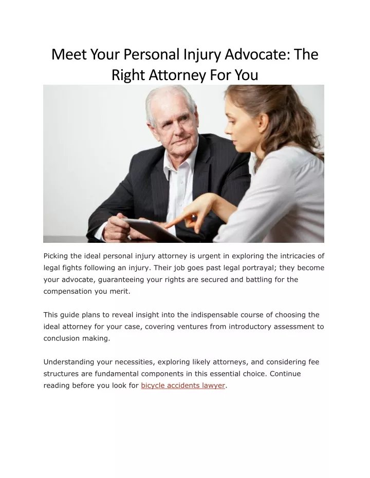meet your personal injury advocate the right