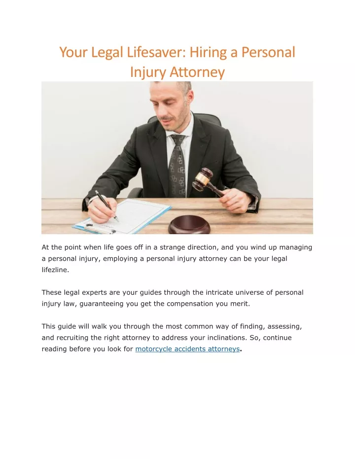 your legal lifesaver hiring a personal injury