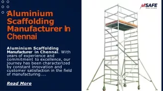 Aluminium Scaffolding Manufacturer in Chennai