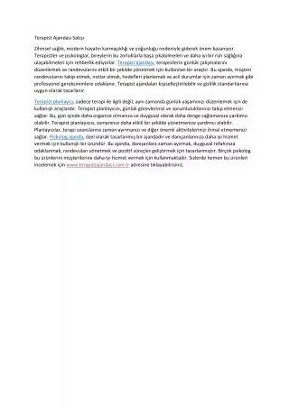 terapist ajandas sat