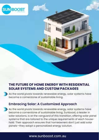 The Future of Home Energy with Residential Solar Systems and Custom Packages