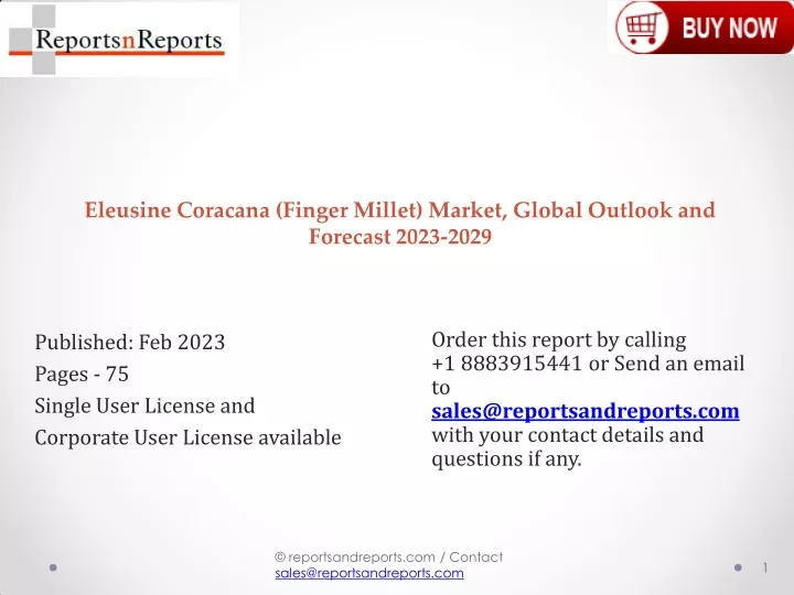 eleusine coracana finger millet market global