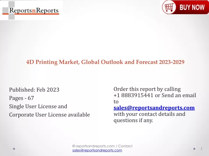 4d printing market global outlook and forecast