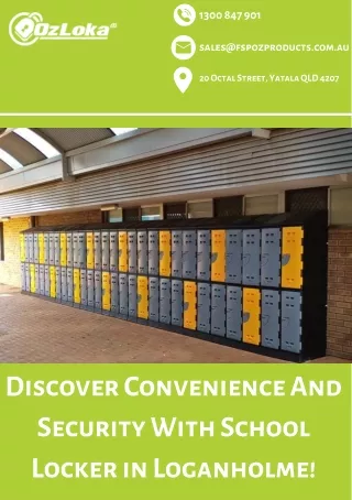 Discover Convenience And Security With School Locker in Loganholme!