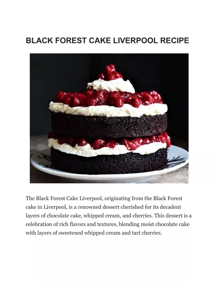 black forest cake liverpool recipe
