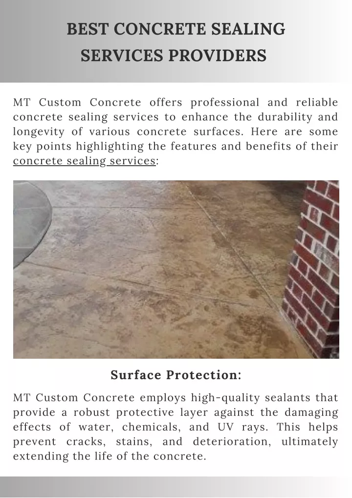 best concrete sealing services providers